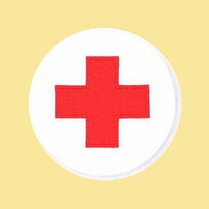 의무병 라운드 패치 밀리터리 와펜와펜 수선와팬 옷와 의류스티커 십자가 원형 용품 와펜