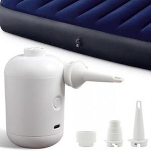 USB 공기주입기 튜브 전동에어펌프 휴대용 화이트