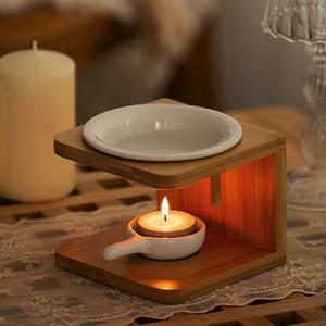 뱀부 우드 아로마 오일 버너