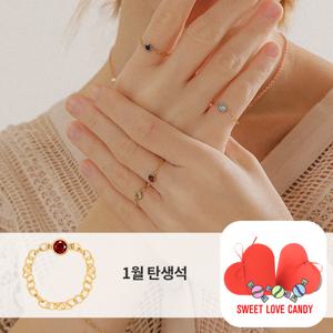 [헤스티아][14K GF달콤달달사탕패키지1월] 너의 모든날이 반짝반짝 빛나길 14K GOLD FILLED 탄생석 1월 반