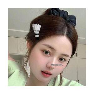 배드민턴 머리핀 셔틀콕 헤어핀 집게핀 앞머리핀 삔