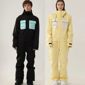 남자 여자 스키복 남성 여성 보드복 세트 남녀공용 원피스 스키 점프수트 고품질 스노보드 겨울 따뜻한 후