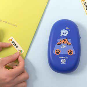 [정품테이프1개증정][라벨터치]블루투스 미니 라벨프린터 마로마로 무직타이거 휴대용 라벨기