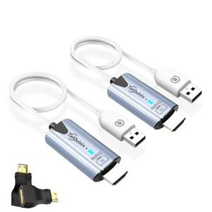 디코딩 무선 /50M 플러그 데스크탑 2 HDMI 익스텐더 플레이 휴대용 PC /모니터 1080P /4 /5G 키트 4K 업그레이드된 박스 수신기 출력 및 TV 2025 앤 4G TO 165FT PS5 송신기