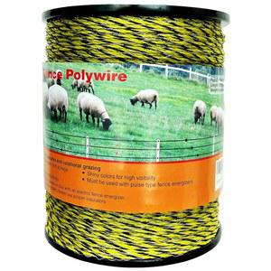 GTYHAO 전기 울타리 폴리와이어, 1722피트 525미터 6 스테인리스 스틸 가닥으로 업그레이드되어 안정적인 전도성과 방청성을 제공합니다. 휴대용 로프