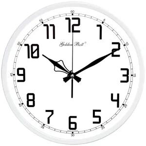 PM4552 무소음 교육용메탈 벽시계 화이트 30cm 국내산