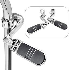 할리 데이비슨 일렉트라 글라이드 CVO 스트리트 로드 킹 스페셜을 위한 옌허 1.25인치 하이웨이 페그 키트, 샤이니 크롬 핀쉬, 스트렝스 스틸 클램프, 익스텐션 암 및 스트림라이너 장착