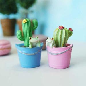 [BZJLMYVJ_51AJ]빼꼼 화분 개구리와 데일리 선인장 인테