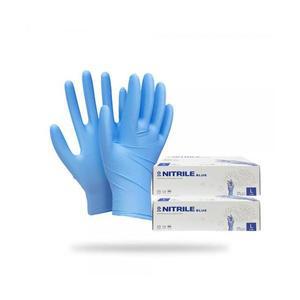 파우더프리 유명테크 니트릴장갑 블루 100매 X 2박스 연구 실습