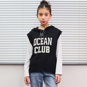 [오션스카이] 여아 후드 니트조끼-EAJG7351B03