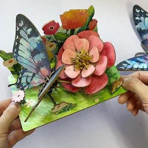 [오피스스쿨] 토단(TD) 우드 조립 입체 곤충 만들기 (나비) 1인세트 DIY 우드아트 조립모형 만들기수업 두뇌발달