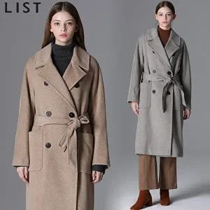 [리스트][리스트(LIST)] 더블린 벨티드 아웃포켓 더블 코트 (택가격 368000원)