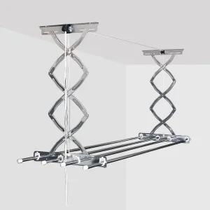 올스텐 천장 건조대 3단 빨래건조대 베란다 넓이조절