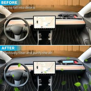 테슬라 모델 3  차량용 흡기 에어 필터 멜트블로운 패브릭 플로우 벤트 커버  먼지 방지 흡입