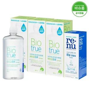 [공식] 바슈롬 바이오트루 렌즈세척액 500ml x3개 + 리뉴 후레쉬 355ml x1개