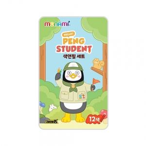 모나미 Pengsoo 바우하우스 색연필 12색 틴케이스