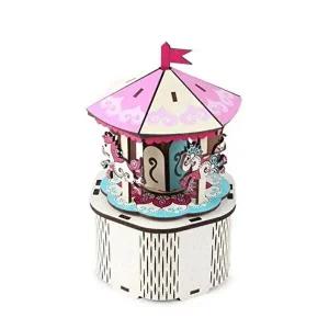 [셀러허브 패션][JHQS9SBP_52AJ]조립 회전우드 오르골 회전목마 (YM-977)