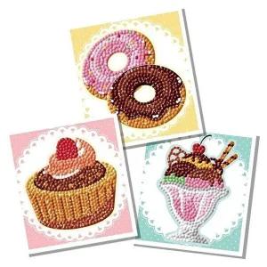 [셀러허브 패션][JHQS7OMT_52AG]스티커 보석십자수 디저트 10X11