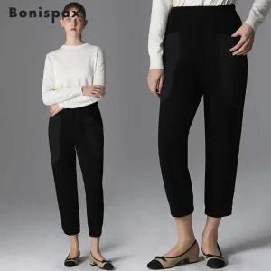 보니스팍스 네오프렌 앞뒤배색 약기모 팬츠