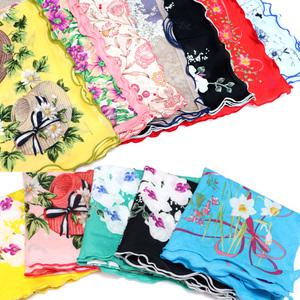 바이어스 스카프 80수면 여성손수건 레이스 물결무늬 무릎덮개 고급 얇은 플라워 화사한 국내산 빅사이즈 답례품  선물용