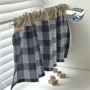 청소 간편한 주방 창문 커튼 미니 텍스처 패턴 (WFH6U4A)