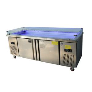 훠궈 소스 냉장고 쇼케이스 냉동 셀프바 선반대 야채 셀프 양념 마라탕 테이블 냉장X