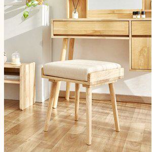 [기타]가죽 쿠션 원목 스툴의자 화장대의자 분리형 다용도 테이블