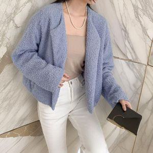 여자 롱카라넥 양털 오버핏 뽀글이 자켓