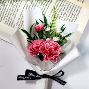 납골당 추모 성묘 조화 카네이션 미니 꽃다발 양면테이프 큐방 동시부착