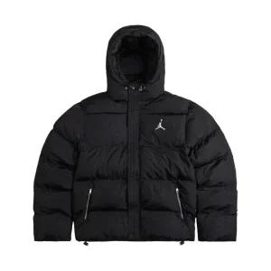 [정품 보증] Jordan Essentials Puffer Jacket Black Sail - Asia 조던 에센셜 퍼퍼 자켓 블랙 세일 - 아시
