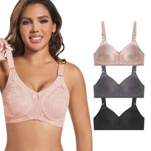 우먼 레이스 빅사이즈 브라 노와이어 큰컵 풀컵 큰가슴 처진가슴 브래지어 C컵 D컵 E컵