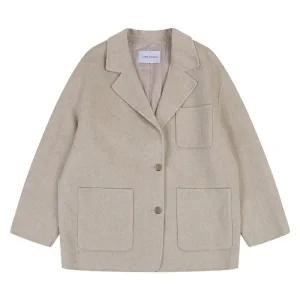 [롯데백화점]코데즈컴바인 루즈핏 투버튼 핸드메이드 코트 (CJD-HC506WA)