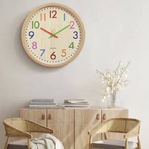 무소음 우드 벽시계 30cm 인테리어 공부방 아기방 거실