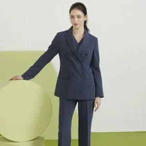 후스타일 더블버튼 에센셜 셋업 3종세트_네이비