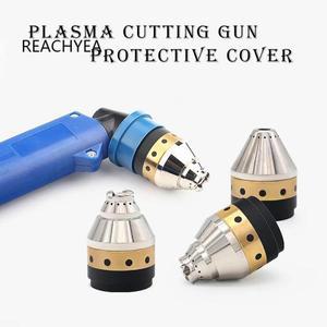 1세트 P80 플라즈마 토치 노즐 CNC 핸드 커버 보호 가이드 휠 세라믹 슬리브 교체