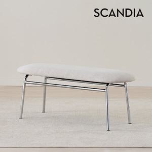 [스칸디아]비에타 크롬 패브릭 2인용 벤치(1EA)