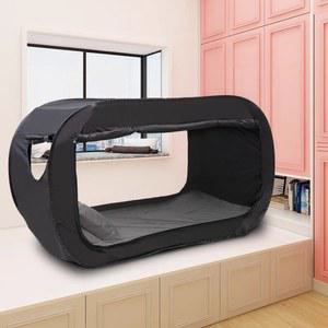 벙커 블랙 원터치 텐트 실내용 이중망포함 암막텐트 난방 암막