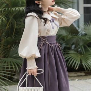 개화기의상 졸사컨셉 경성의복 투피스 복고 롱드레스