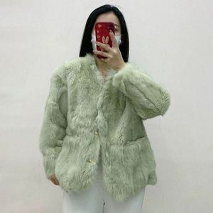 모피 자켓 캐시미어 밍크 트렌치 코트 여성용 천연 진짜 토끼 레이디 따뜻한 100% 재킷 외투 여성 패션 긴