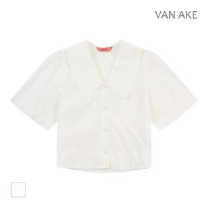 [반에이크] 빅카라 반팔 블라우스_VB37BLMD06Z