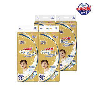[논산축협장군한우]군기저귀 프리미엄 밴드 대형(L) 36P x 4팩 (+2박스 구매시 물티슈 증정)
