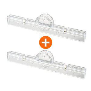 1+1 자석 부착형 사무용 A4 용지 집게 투명 서류 문서 정리 클립 사무실 회사 학교 칠판 게시판