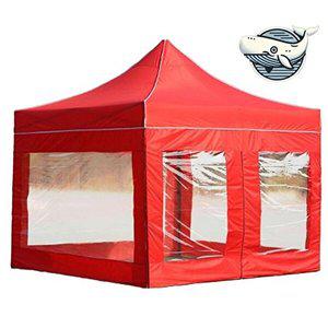 레드 투명 캐노피텐트 야외용 풀세트 파라솔-WFGYITS