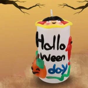 고품질 할로윈 캔들 꼬마 파라핀 양초 클레이 원기둥 10개 부활절 달걀 양초 꾸미기 어린이놀이 (WFHUQ2D)