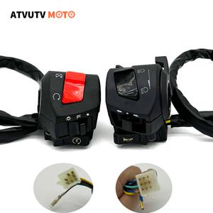 오토바이 핸들 바 왼쪽 오른쪽 스위치 경적 방향 지시등 헤드라이트 전기 시작 핸들 바 컨트롤러 단추 ZS12
