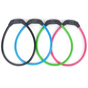 컬러 4단 자전거 번호 자물쇠/잠금/장치/와이어/다이얼/번호키/도난/방지/비밀/안전/오토바이/와이어락