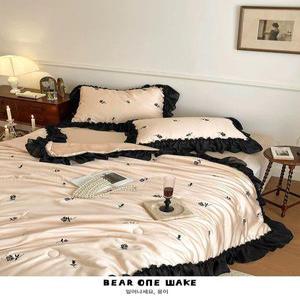 유럽풍 이불 실크 혼수 럭셔리 신혼 세트 침구 인테리어 호텔식