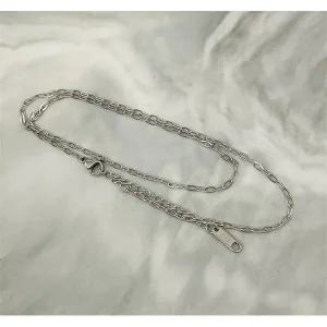 써지컬스틸 둥근사각 타원형 목걸이줄 (8808837)