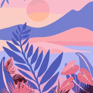 하모니아트 유행DIY 유화그리기 세트 40x50 분홍빛 노을