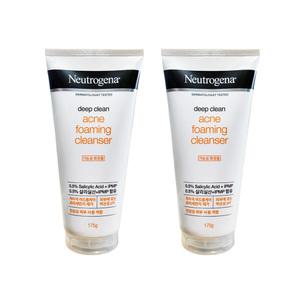 뉴트로지나 딥클린 아크네 포밍 클렌저 175g X2개